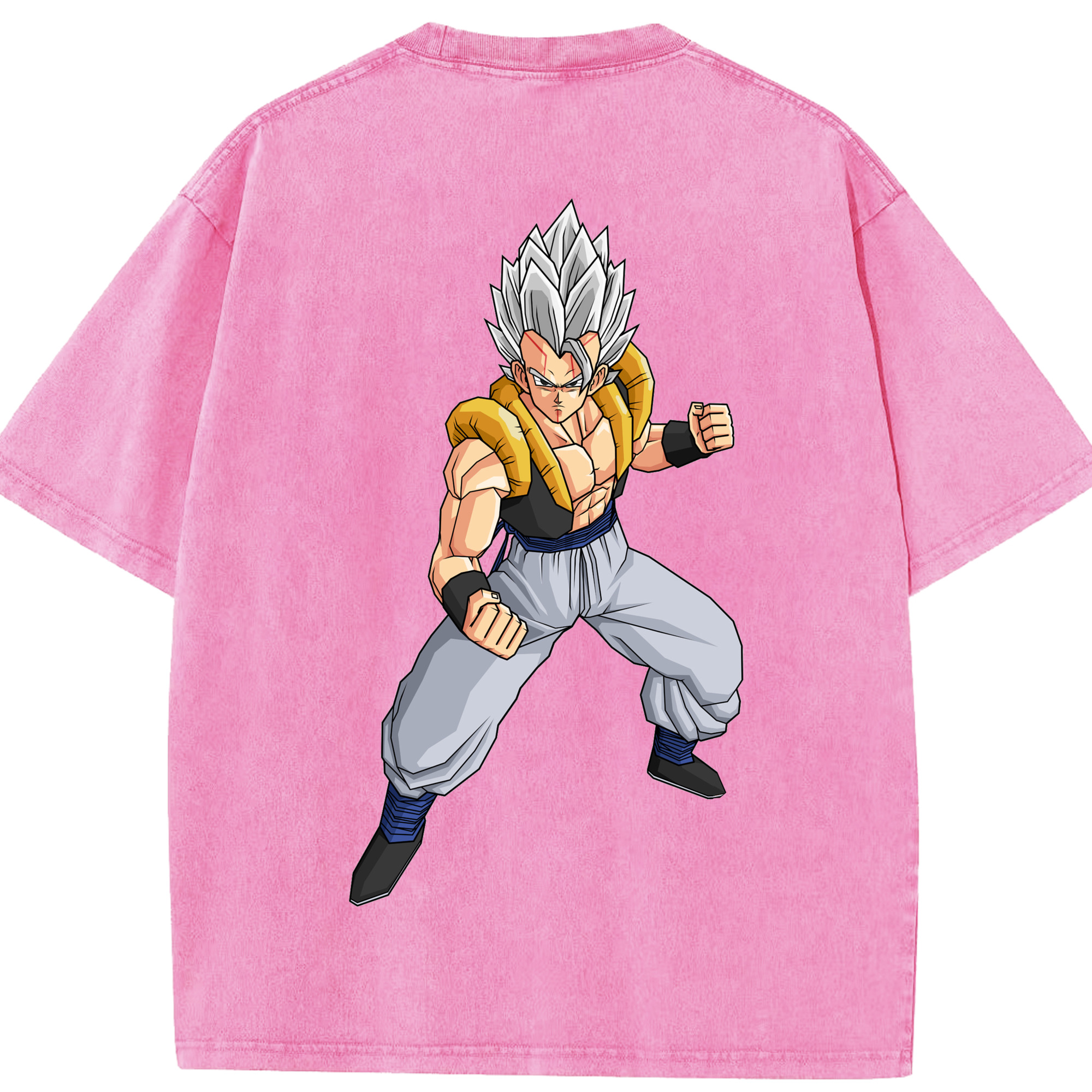 （画像用） ドラゴンボール ベジータ四世（Bejīta Yonsei）DRAGON BALL Vegeta IV 綿100% ヴィンテージ風 半袖Tシャツ（背面プリント）